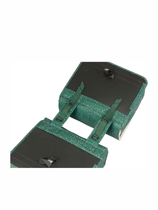 Basil Double Bicycle Rack Bag Green