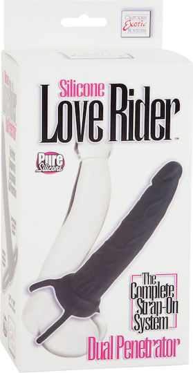 Calexotics Silicone Love Rider Dual Penetrator με Dildo 14cm σε Μαύρο Χρώμα