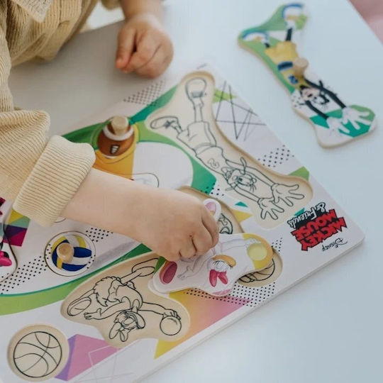 Puzzle din lemn de dimensiune medie Mickey & Prietenii Trefl
