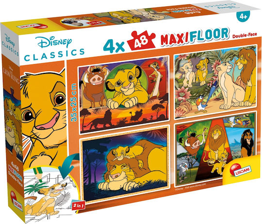 Lisciani Disney Puzzle Maxiboden 4 x 48 Der König der Löwen