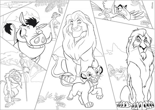 Lisciani Disney Puzzle Maxiboden 4 x 48 Der König der Löwen