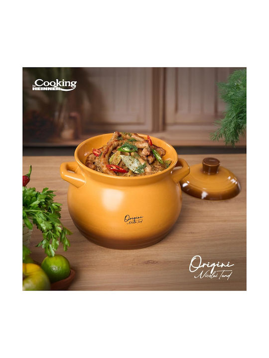 Heinner Oala Ceramica Ceramic Round Heat-Resistant Cookware with Lid 6000ml