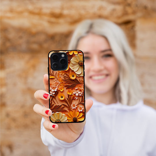 Sonique 3D Flower Series Case for Oppo Reno12 F 5G Orange