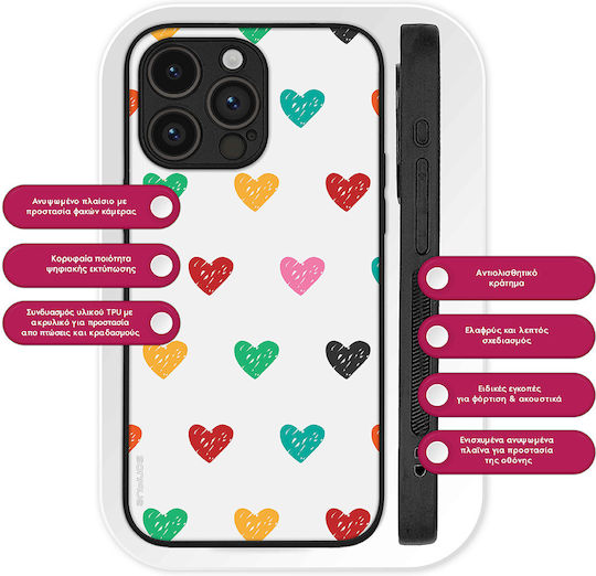 Калъф Sonique Heart Series за Oppo Reno12 F 5G Бял 02