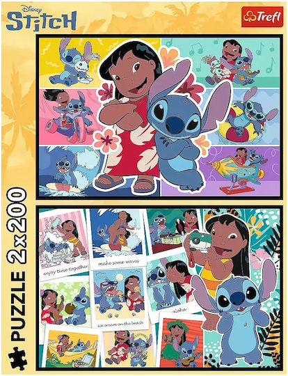 Пъзел Trefl 2x200 Disney Лило и Стич Щастлив живот
