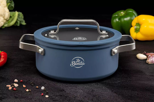 La Bonita Aluminum Pots Set with Ceramic Interior Coating 4 Pieces