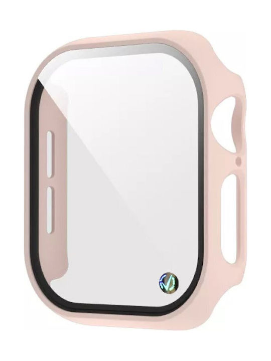 Volte-Tel Edge Cover with Key Πλαστική Θήκη σε Ροζ χρώμα για Apple Watch 10 46mm