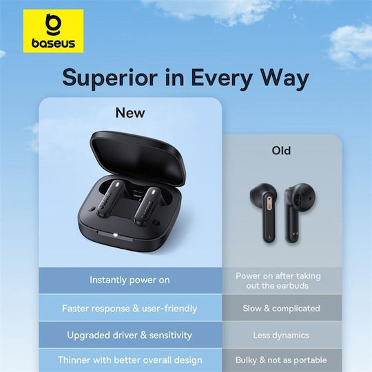 Baseus Bowie E16 In ear Bluetooth хендсфри Слушалки с Устойчивост на Пот и Кутийка за Зареждане Розов