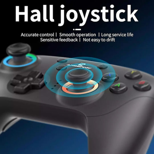 Anbernic RGP01 Wireless Gamepad with Hall Effect Sticks for Android PC Switch iOS Black