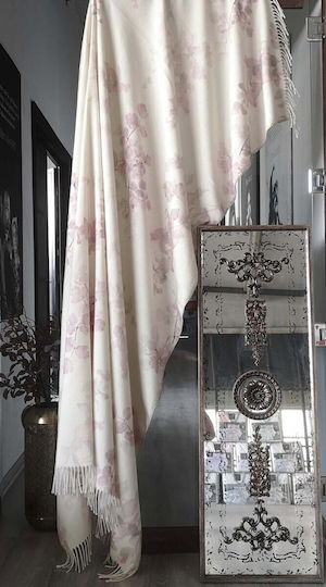 Cotton Club Doppelbettdecke mit Fransen 210x240cm Beige