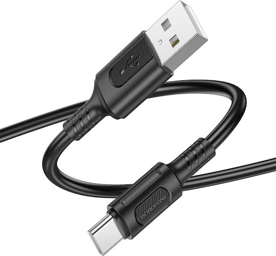 Borofone USB 2.0 Cable USB-C male - USB-A 20W Black 1m