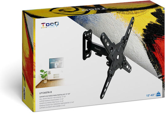 Tooq LP1343TN-B Βάση Τηλεόρασης Τοίχου με Βραχίονα έως 43" και 20kg