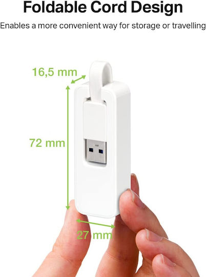 Techly DATA USB-ETGIGA-3A Αντάπτορας Δικτύου USB με Ενσύρματη Σύνδεση Gigabit Ethernet