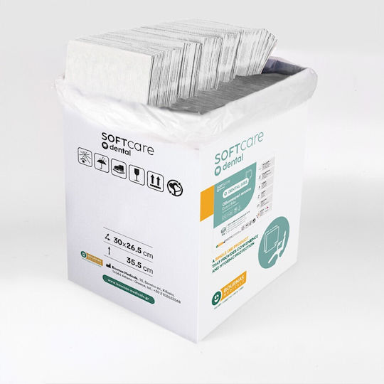 Soft Care Οδοντιατρική Πετσέτα Λευκή 1ply + 1ply χωρίς Dispenser 500τμχ