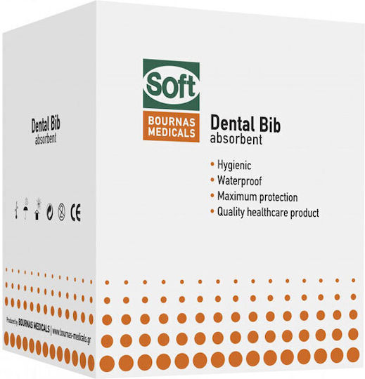 Bournas Medicals Dental Towel Orange 2ply + 1ply with Dispenser 125 Pieces