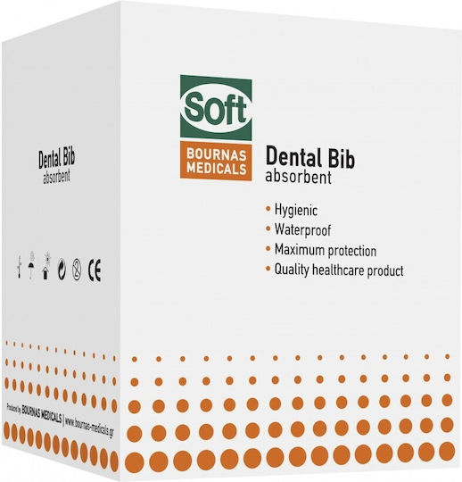 Bournas Medicals Dental Towel Yellow 2ply + 1ply with Dispenser 125 Pieces