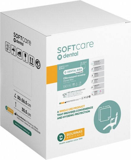 Soft Care Zahnhandtuch Orange 1ply + 1ply mit Dispenser 500 Stück