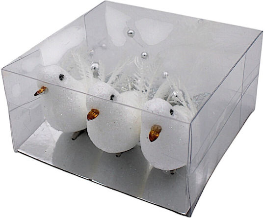 Weihnachtliche Dekovögel mit Clip 3er-Set 1epx2089