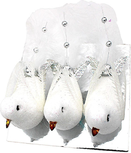 Weihnachtliche Dekovögel mit Clip 3er-Set 1epx2089