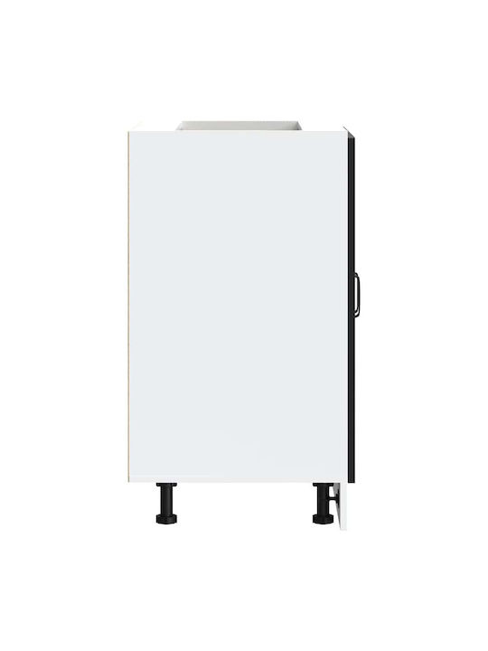 Kalmar Ντουλάπι Νεροχύτη Μαύρο 60x46x81.5εκ.