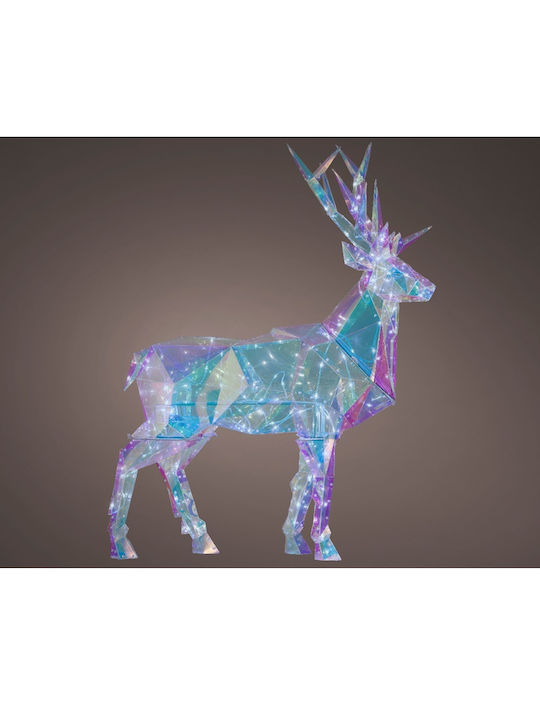 Lumineo Beleuchtetes LED Rentier Mikro Kaltweißes Licht 90cm Lumineo