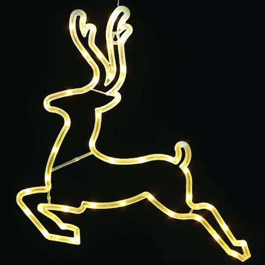 Aca Illuminated Christmas Plastic Figure Deer Height 42cm Plastic Deer