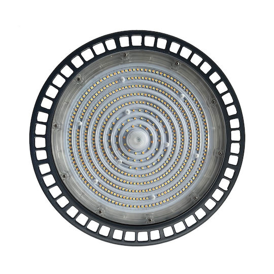 VK Lighting Φωτιστικό Καμπάνα Θερμό Λευκό 25lm με Ενσωματωμένο LED Μαύρο Ø33xΥ15.3cm