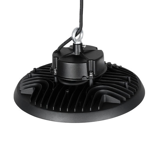 GloboStar Φωτιστικό Καμπάνα 200W Kühles Weiß 30000lm mit integrierter LED Schwarz Ø30xH16cm