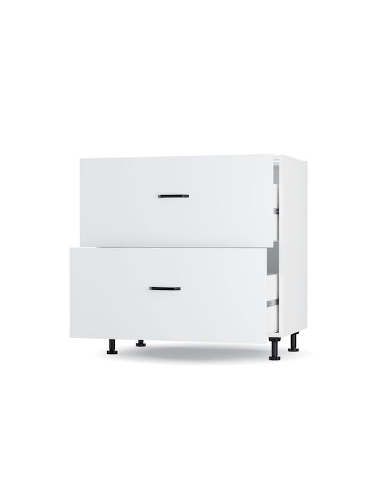Modest Bodenstehende Küchenschublade Weiß 80x48x82Stück