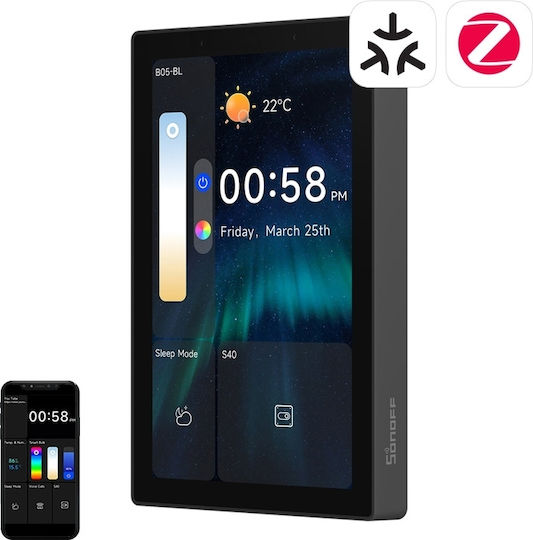 Sonoff Nspanel Pro Wandschalter mit Touchscreen Beleuchtung Schwarz