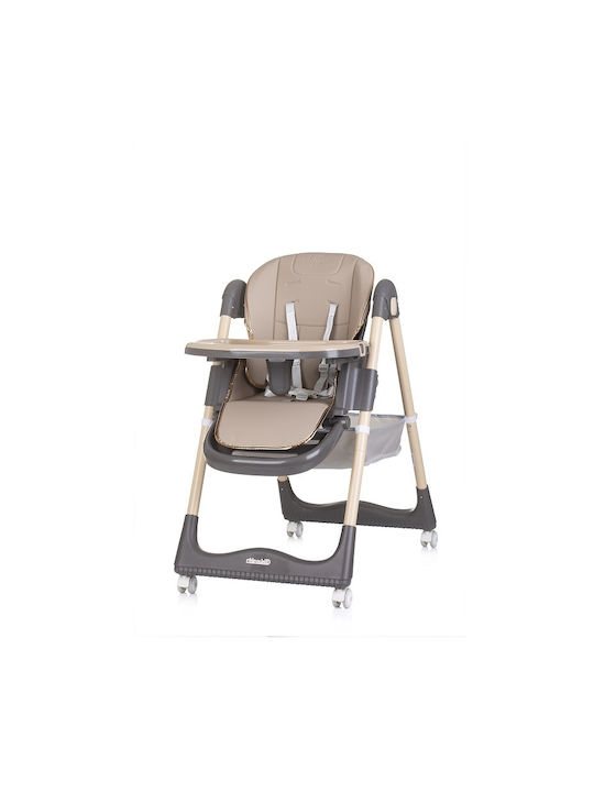 Chipolino First Spoon Pliabil Scaun de Masă pentru Copii cu Cadru Metalic Macadamia