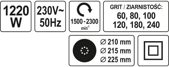 Yato Τριβείο Γυψοσανίδας και Μπετού 1220W