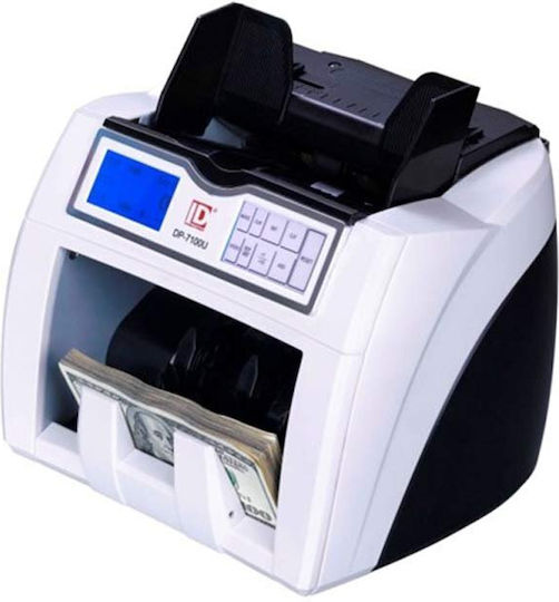 Double Power DP-7100E Καταμετρητής Χαρτονομισμάτων Μικτής Καταμέτρησης με Ταχύτητα 1500/min & UV| IR Ανίχνευση Πλαστών