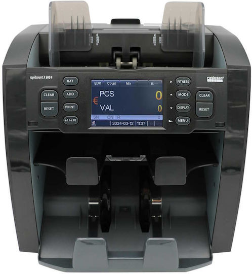 Ratiotec Rapidcount Χ σε Ratiotec Rapidcount X600F Money Counter with Mixed Counting Capability and Speed 800 Banknotes per Minute
