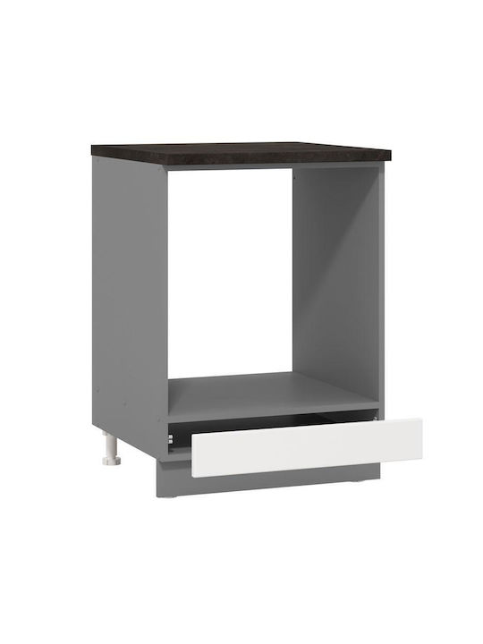 Ντουλάπι Κάτω Φούρνου 60x60x82cm Γκρι Γραφίτης