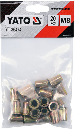 Yato Nituri Din Fier M8x8mm 20 Bucăți