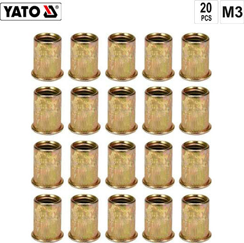 Yato Nituri Din Fier M3x3mm 20 Bucăți