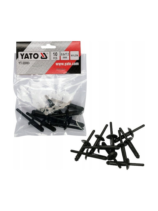 Yato Plastic Rivet 6.6/17.2mm 10pcs