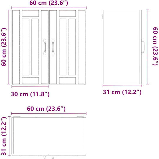 Lucca Gray Sonoma 60x31x60buc