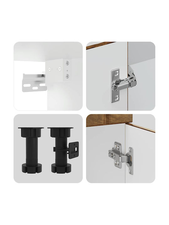 Kalmar Set Dulapuri de Bucătărie Suspendate & de Podea Cafea 60x57x207buc
