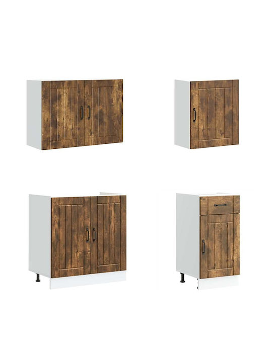 Kalmar Set Dulapuri de Bucătărie Suspendate & de Podea Cafea 60x57x207buc