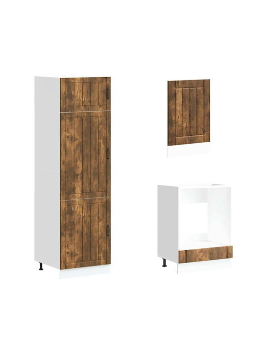 Kalmar Set Dulapuri de Bucătărie Suspendate & de Podea Cafea 60x57x207buc
