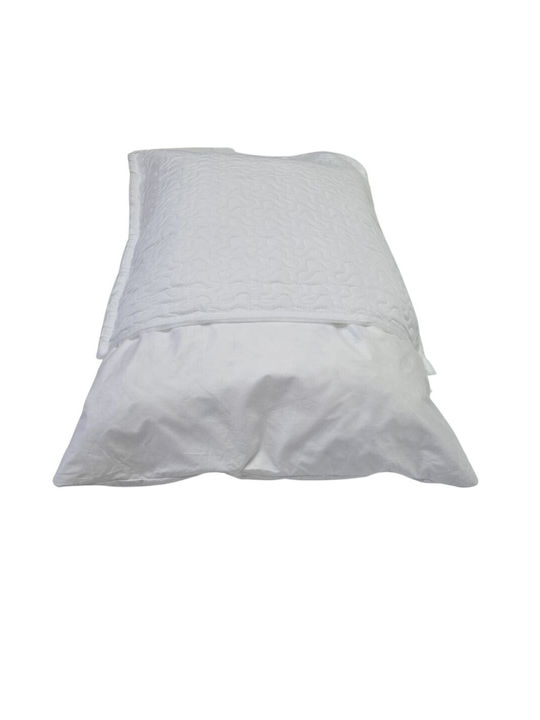 Pucioasa Pillow Protector Set Quilted White 40x40cm.
