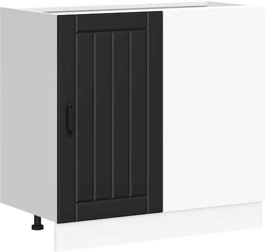 Lucca Ντουλάπι Νεροχύτη Μαύρο 80x46x81.5εκ.