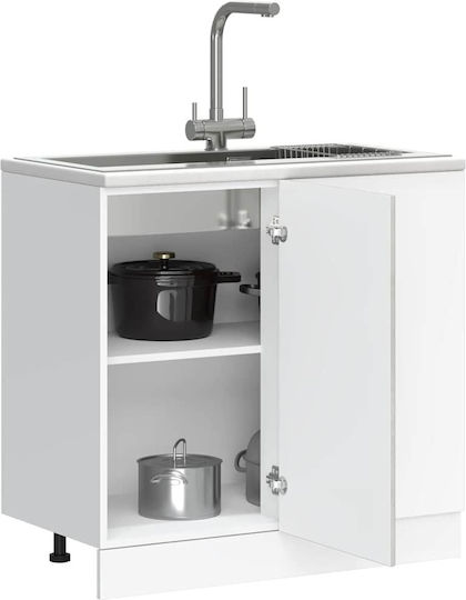 Lucca Dulap pentru Chiuvetă Gri 80x46x81.5buc