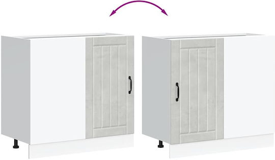 Lucca Dulap pentru Chiuvetă Gri 80x46x81.5buc