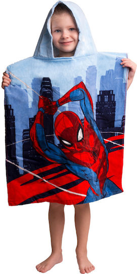 Borea Детска плажна пончо Spiderman Син 115 x 115см.
