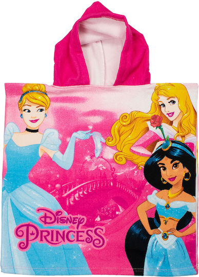 Dimcol Kinder Strandponcho Disney Prinzessin Rosa