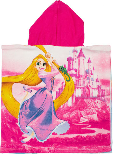 Dimcol Kinder Strandponcho Disney Prinzessin Rosa