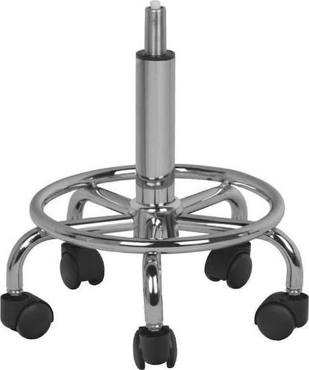 Natural Care Professional 6001 Wheeled Stool with Backrest White